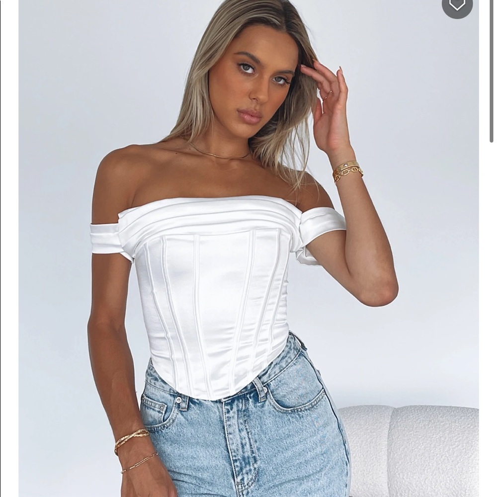 White Fox Boutique On Call Bustier - white